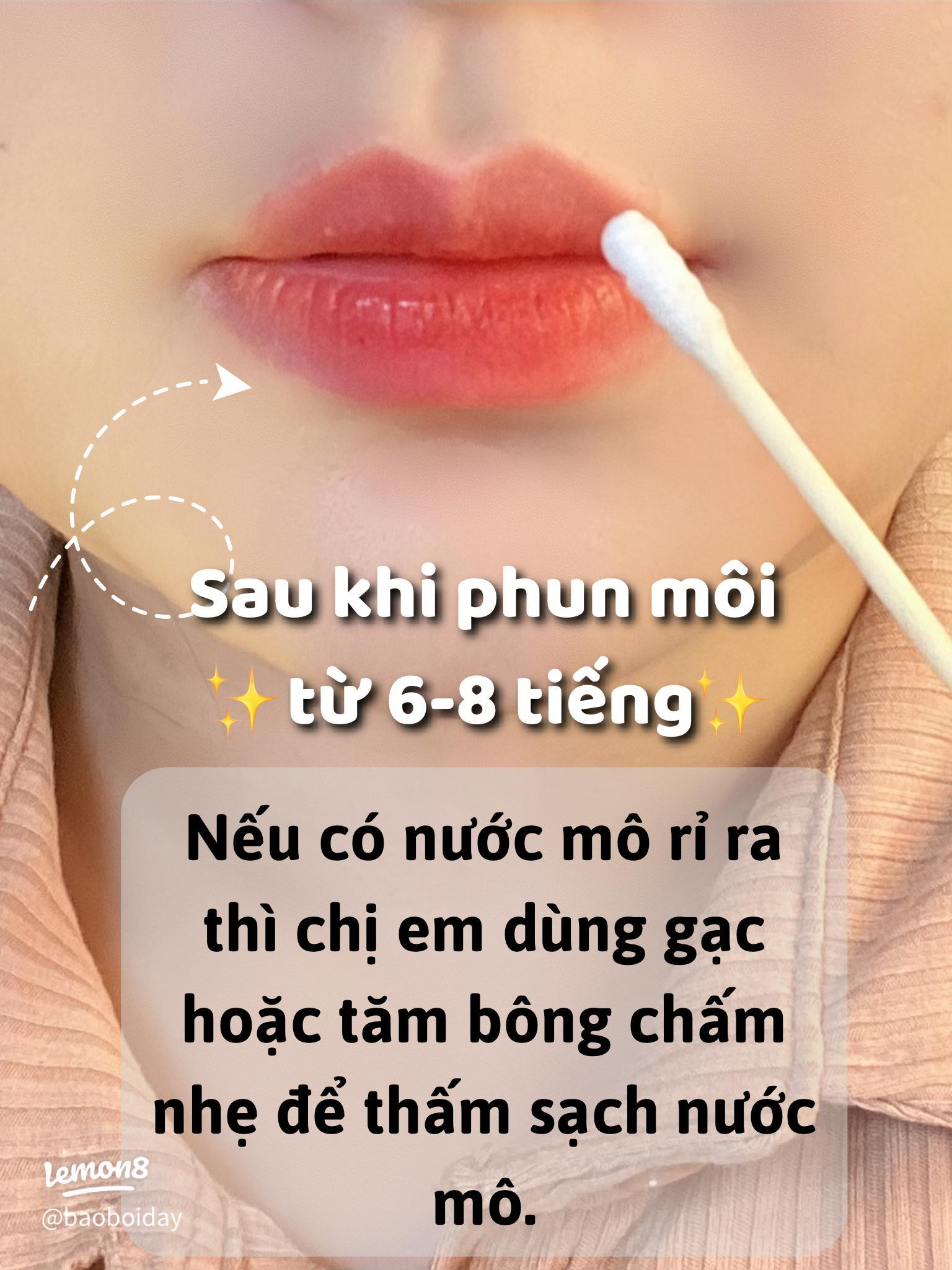 Chăm sóc và dưỡng môi đúng cách sau phun môi