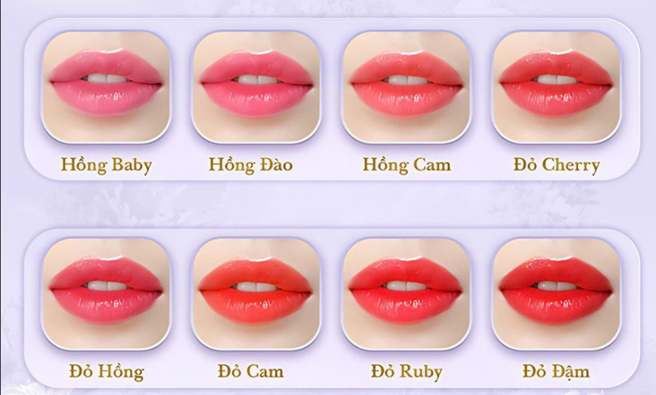 Các loại màu môi hợp cho U30 trẻ, tươi nhưng không bị quá nổi