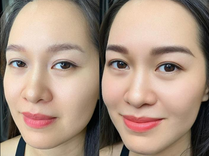 Kết quả chân mày sau khi xử lý màu cũ